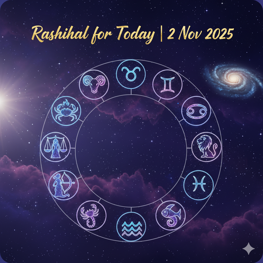 2 नवंबर 2025 आज का राशिफल | दैनिक राशिफल | Nakshatra AI Horoscope Banner