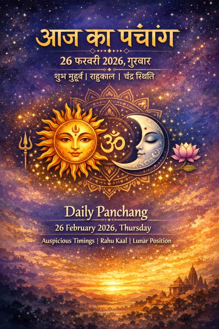 आज का पंचांग 26 फरवरी 2026