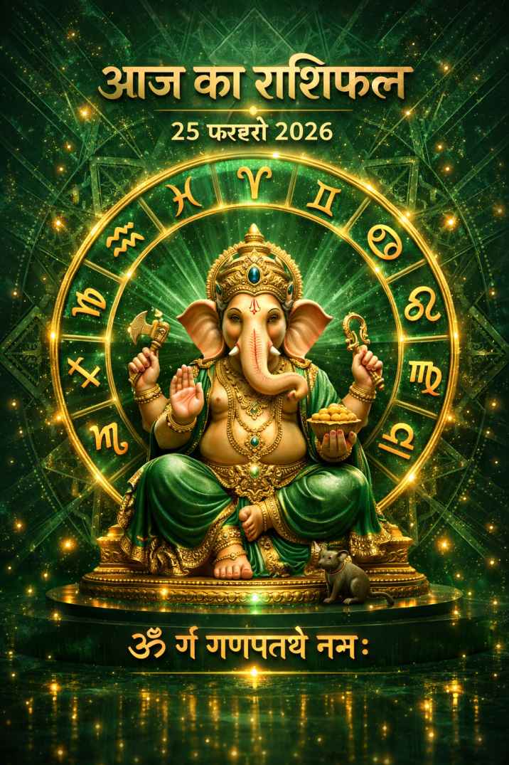 आज का राशिफल 25 फरवरी 2026 (बुधवार)