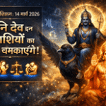 आज का राशिफल, 14 मार्च 2026 शनि देव चमकाएंगे इन 4 राशियों का भाग्य